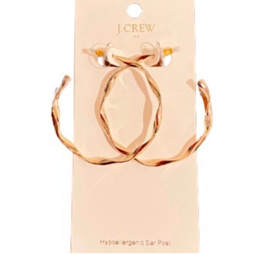 NWT- J. Crew Twisted Hoop Earrings